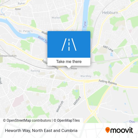 Heworth Way map