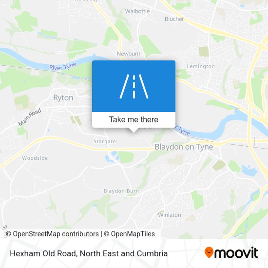 Hexham Old Road map