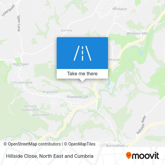Hillside Close map