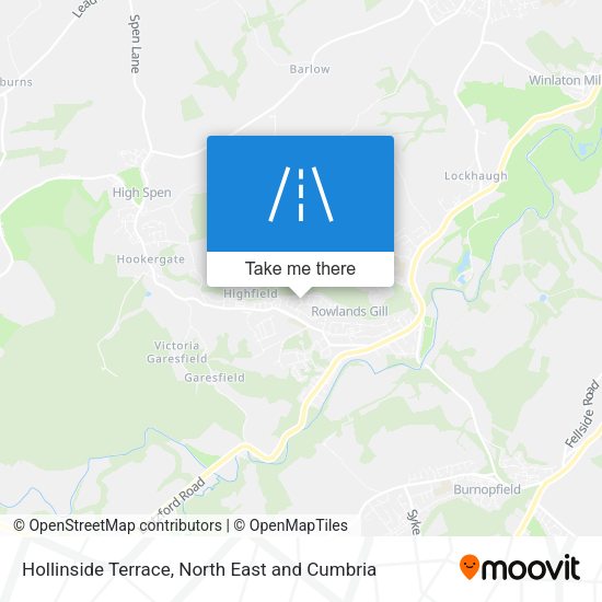 Hollinside Terrace map