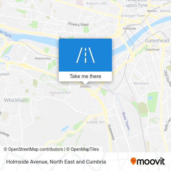 Holmside Avenue map