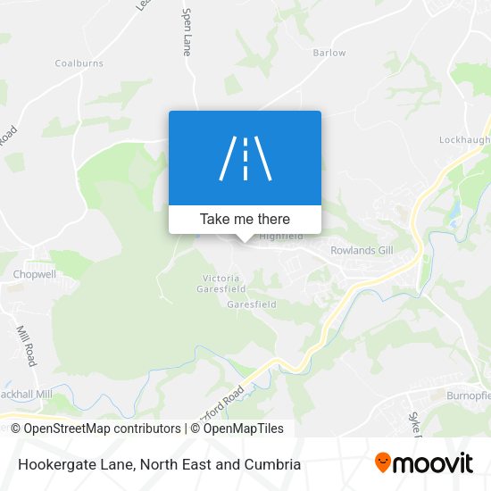 Hookergate Lane map