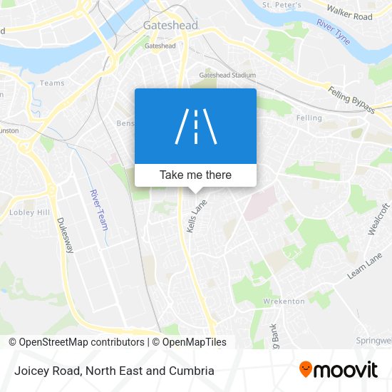 Joicey Road map