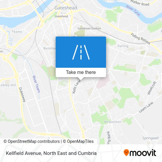 Kellfield Avenue map
