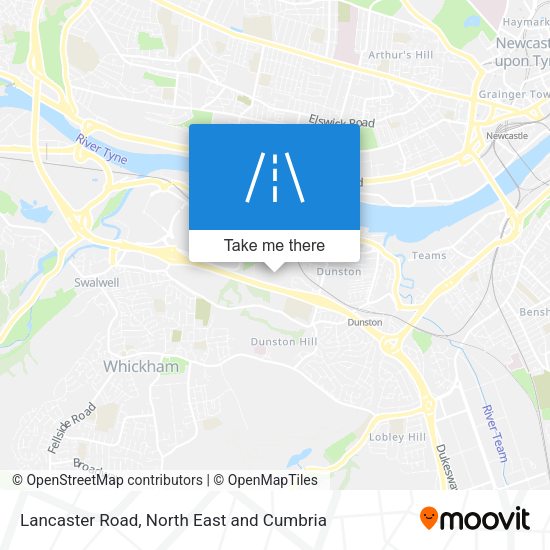 Lancaster Road map