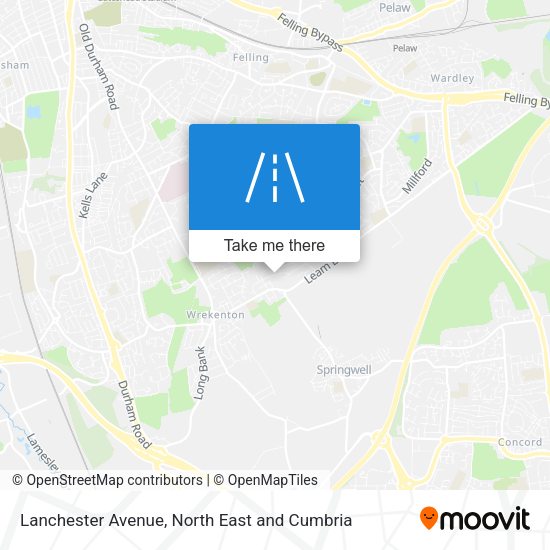 Lanchester Avenue map