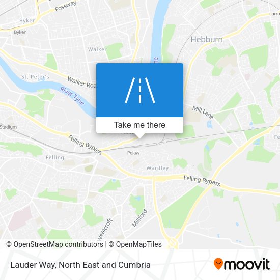 Lauder Way map