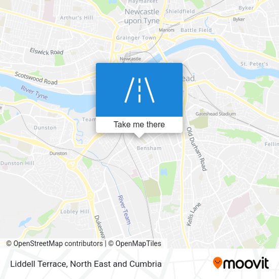 Liddell Terrace map