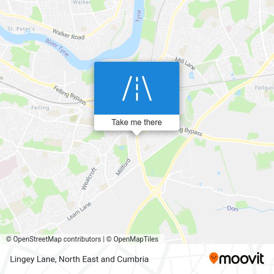Lingey Lane map