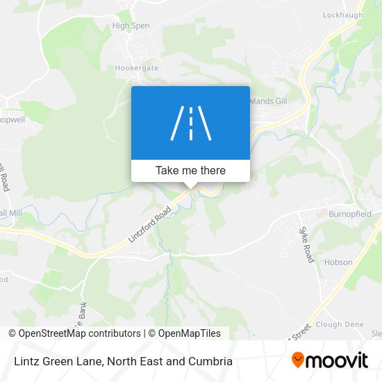 Lintz Green Lane map