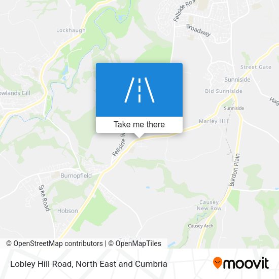 Lobley Hill Road map
