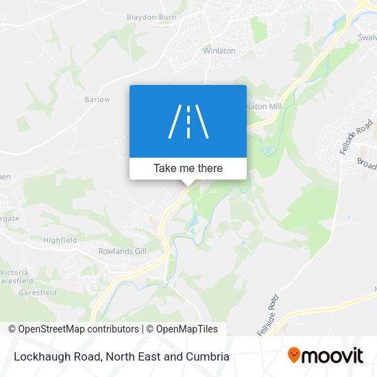Lockhaugh Road map