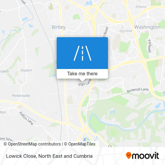 Lowick Close map