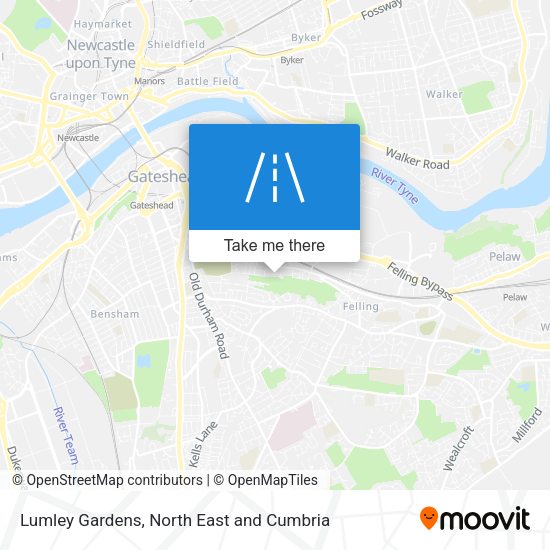 Lumley Gardens map