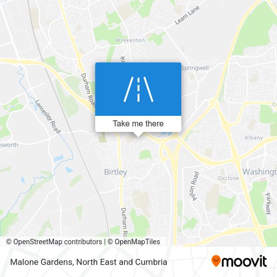 Malone Gardens map