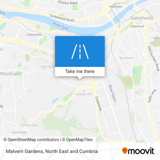 Malvern Gardens map