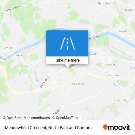 Meadowfield Crescent map