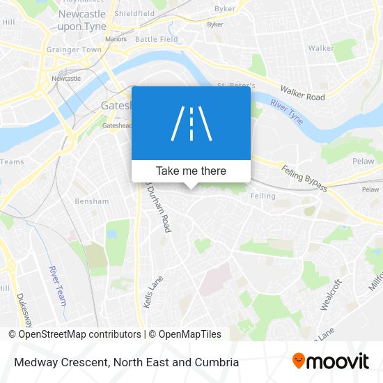 Medway Crescent map