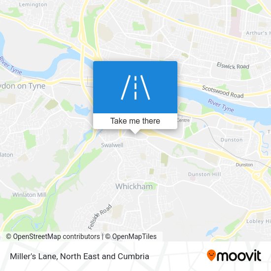 Miller's Lane map