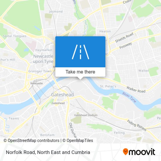Norfolk Road map
