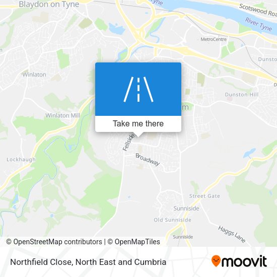 Northfield Close map