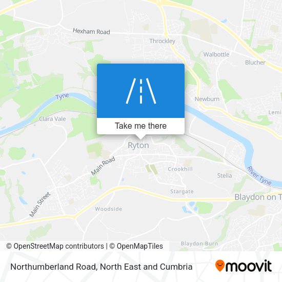 Northumberland Road map