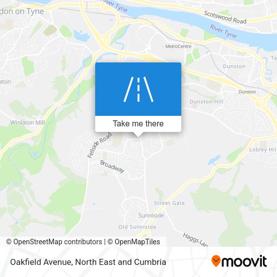 Oakfield Avenue map