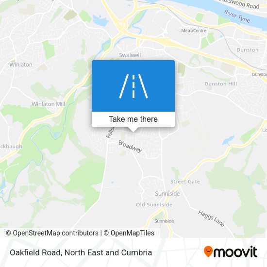 Oakfield Road map