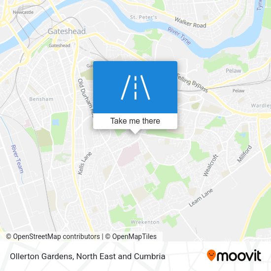 Ollerton Gardens map