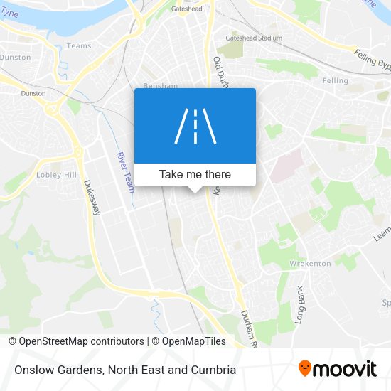 Onslow Gardens map