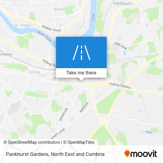 Pankhurst Gardens map