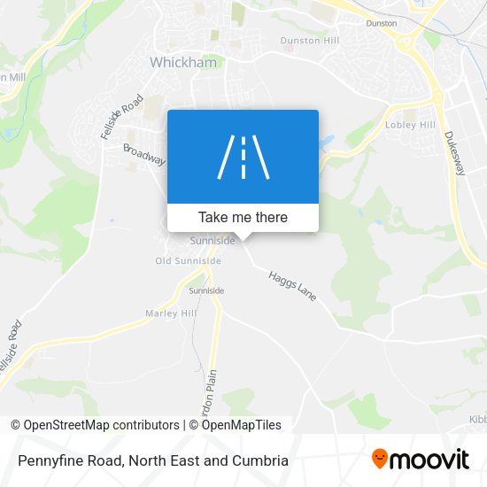 Pennyfine Road map
