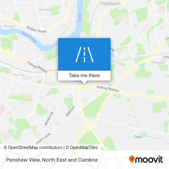 Penshaw View map