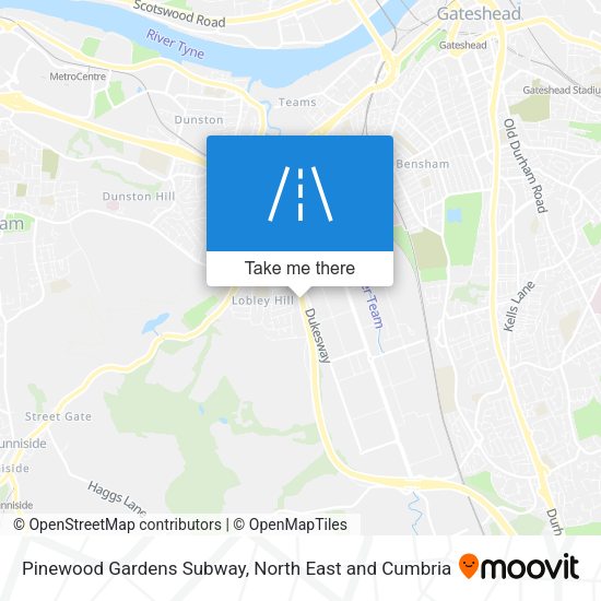 Pinewood Gardens Subway map