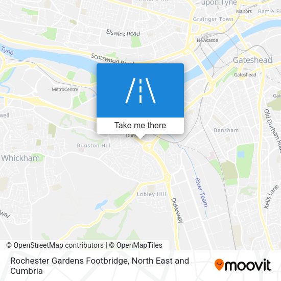 Rochester Gardens Footbridge map