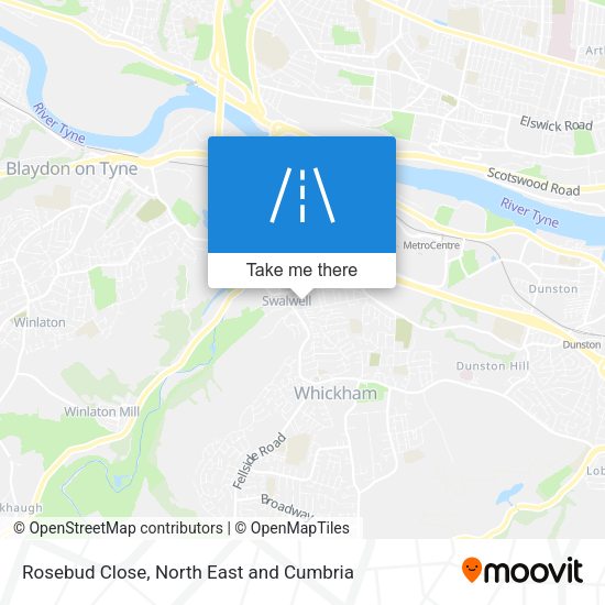 Rosebud Close map