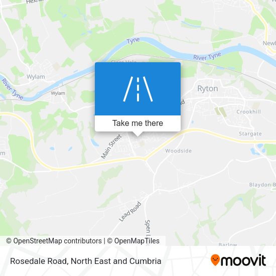 Rosedale Road map