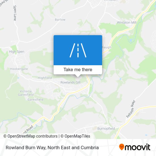 Rowland Burn Way map