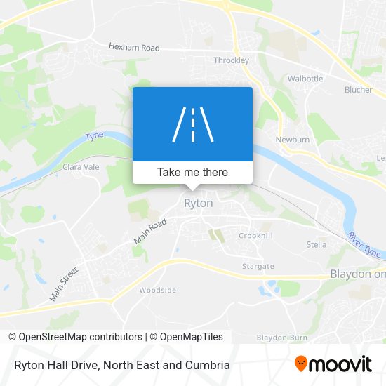 Ryton Hall Drive map