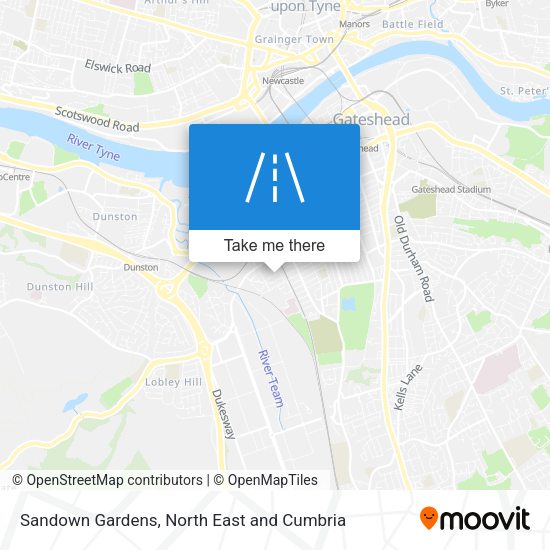 Sandown Gardens map