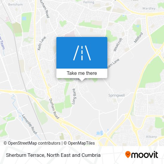 Sherburn Terrace map