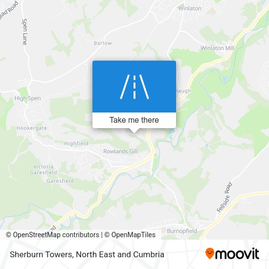 Sherburn Towers map