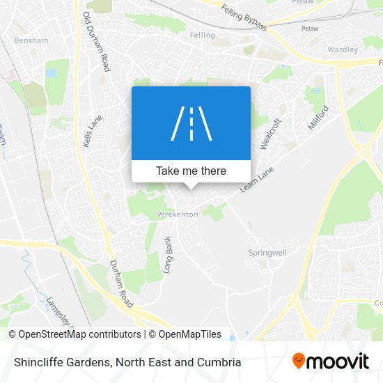 Shincliffe Gardens map