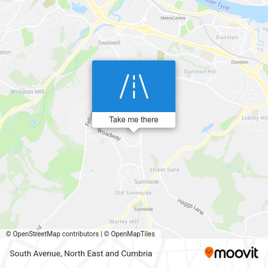South Avenue map
