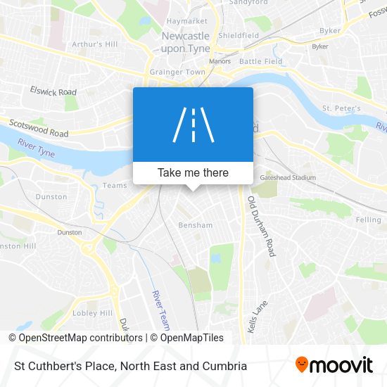 St Cuthbert's Place map