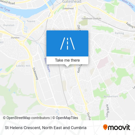 St Helens Crescent map