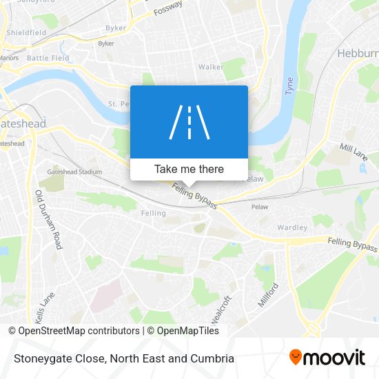 Stoneygate Close map