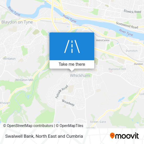 Swalwell Bank map