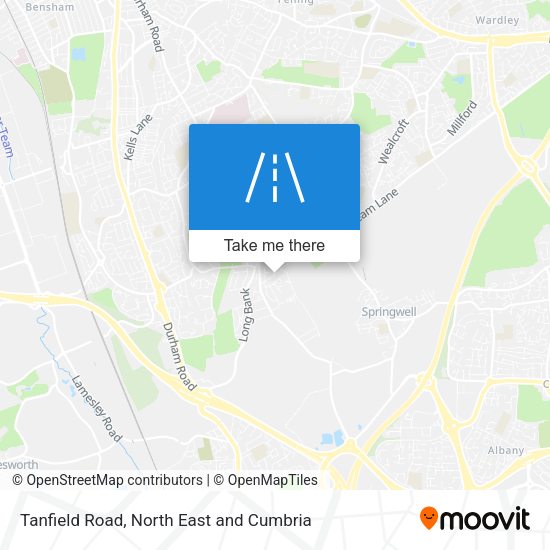 Tanfield Road map