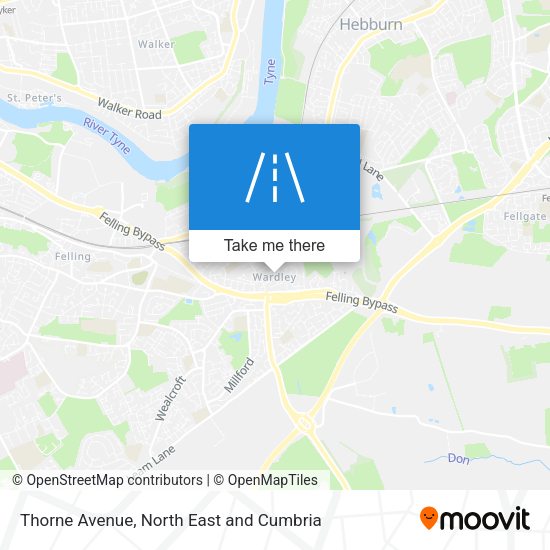 Thorne Avenue map